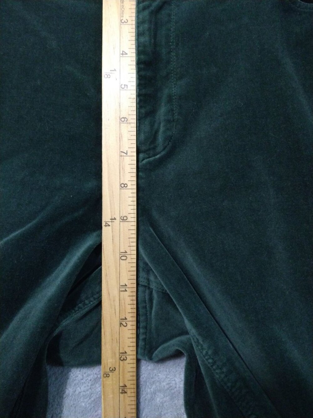 J Jill Pants Womens 16 Green Velvet Skinny High Rise 5 Pocket Stretch Cotton - Picture 4 of 10